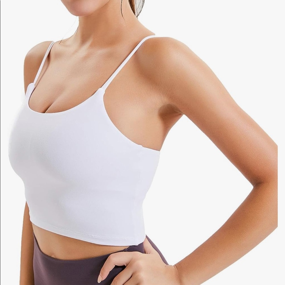 White Lemedy Padded Sports Bra/Tank Top